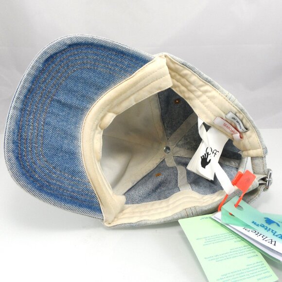 NWT360 Off-White Distressed Denim Arrows Colored Baseball Cap in Grey - Picture 10 of 16